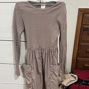 Zara Taupe Ribbed Top